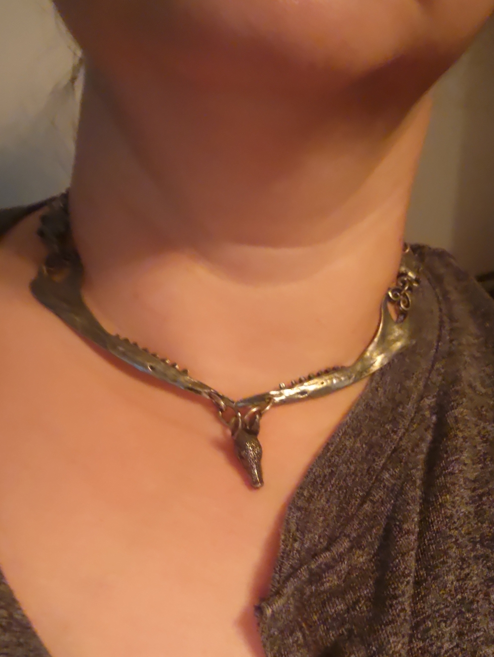 Extremely RARE Martha Rotten Armadillo jaw necklace Extremely RARE Martha Rotten